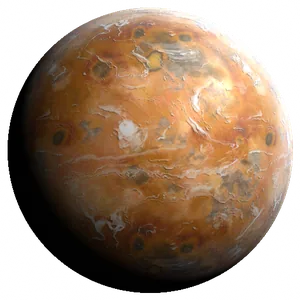 A cratered barren rock